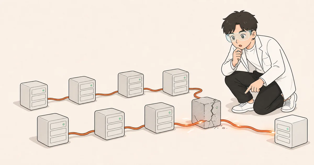 多个拆开的小任务仍然连接着同一个故障点